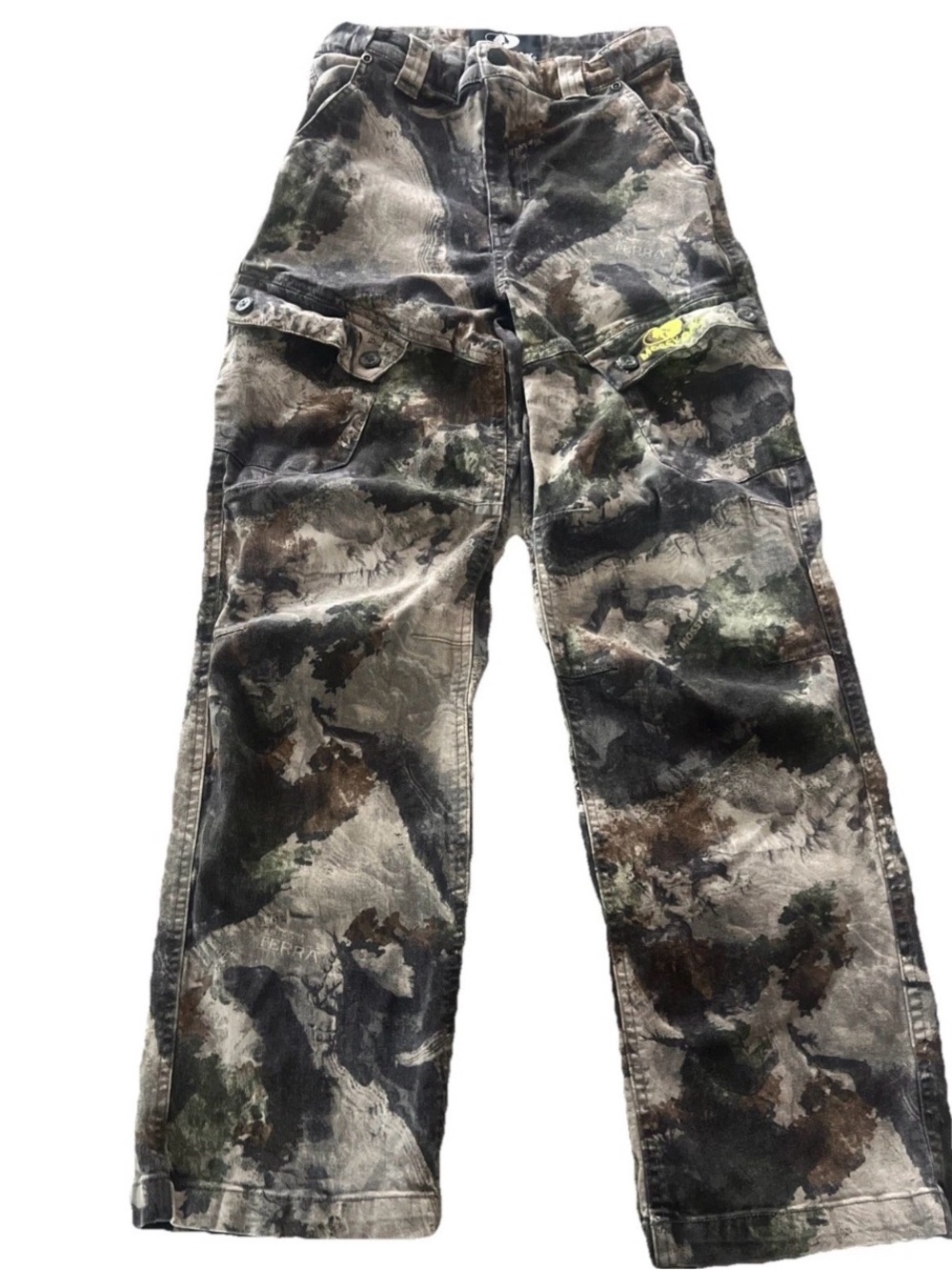 Mossy Oak Youth 6-Pocket Hunting Cargo Pants, Camouflage Terra Gila Large 12/14